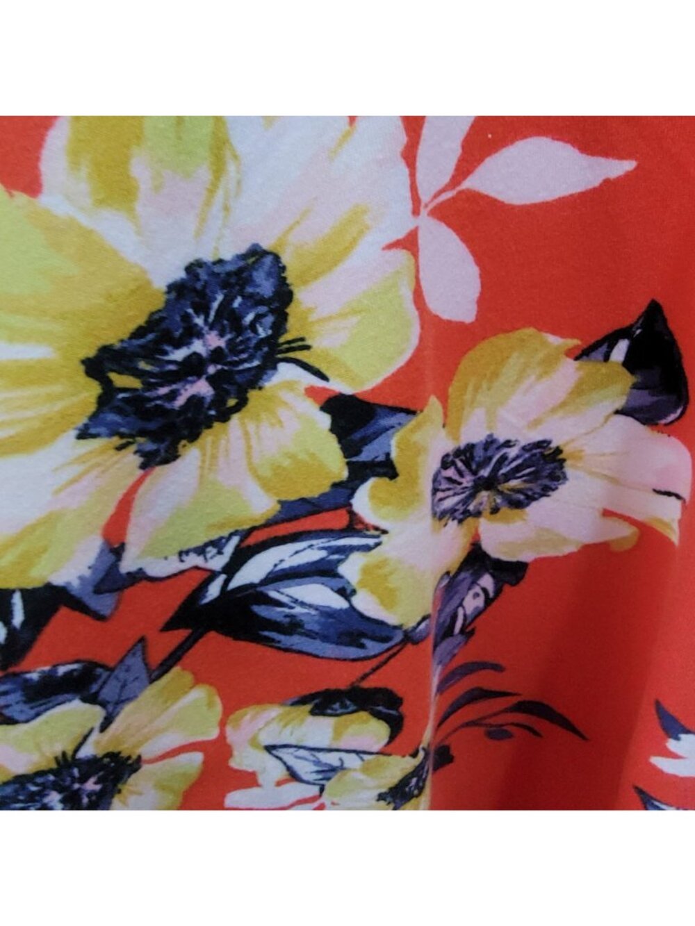 IZ Byer Women's Size XS Red Floral A-Line Dress Sleeveless Casual Party Cute - Picture 6 of 7